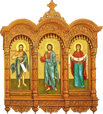 Carved triple wall icon case (kiot) - P24