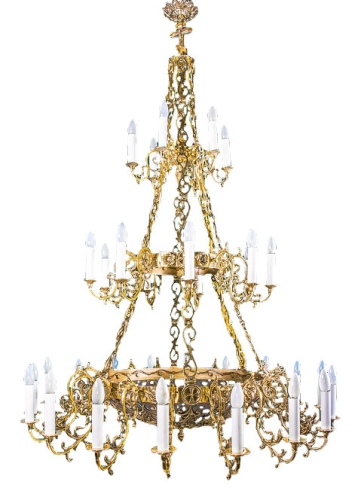 Three-layer church chandelier  - 2-33 (33 lights)