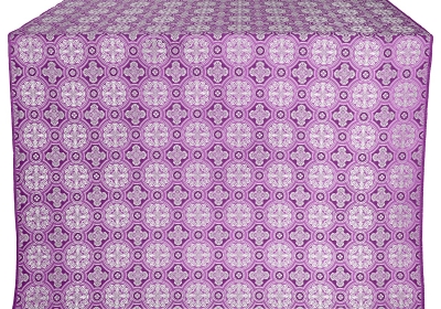 Gornen silk (rayon brocade) (violet/silver)