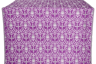 Adamant metallic brocade (violet/silver)