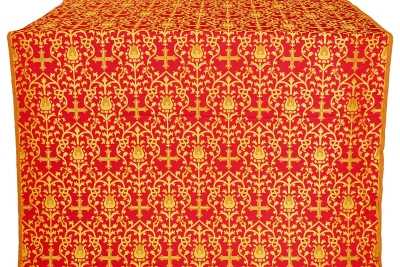 Adamant metallic brocade (red/gold)