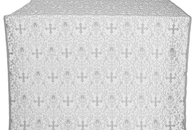 Adamant metallic brocade (white/silver)