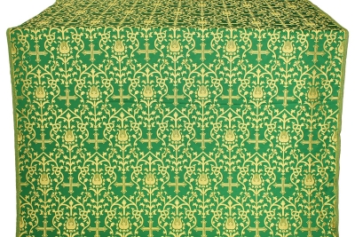 Adamant silk (rayon brocade) (green/gold)