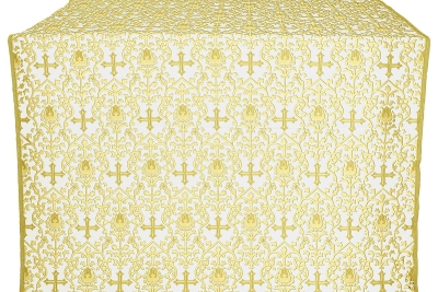 Adamant silk (rayon brocade) (white/gold)