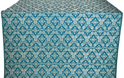 Theodosia silk (rayon brocade) (blue/silver)