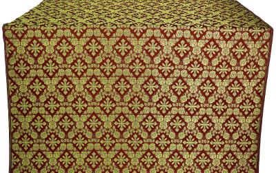 Theodosia silk (rayon brocade) (claret/gold)