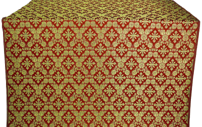 Theodosia silk (rayon brocade) (red/gold)