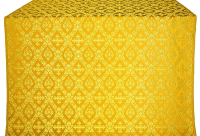 Pochaev silk (rayon brocade) (yellow/gold)