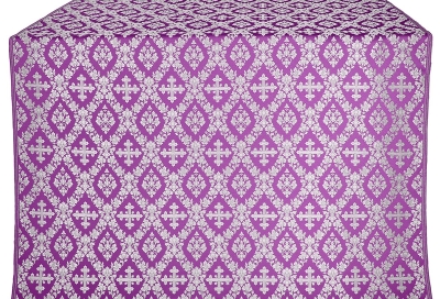 Pochaev silk (rayon brocade) (violet/silver)
