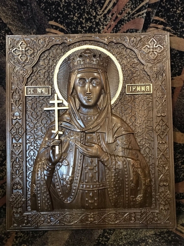 Icon: Holy Martyr Irina - Y22 (13.8''x15.7'' (35x40 cm))