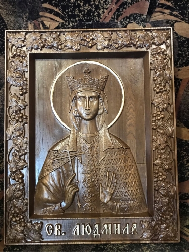 Icon: Holy Martyr Lyudmila - Y23 (13.0''x15.7'' (33x40 cm))