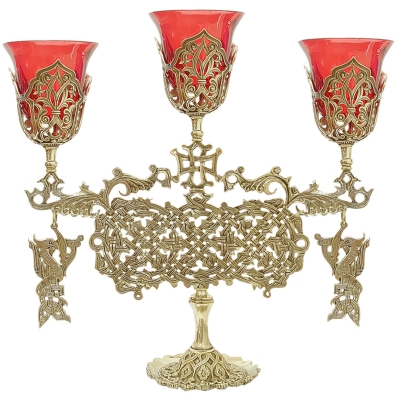 Holy table 3-candle holder