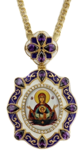 Bishop panagia - A311 (violet enamel) 