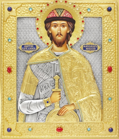 Icon: Holy Great Prince Alexander of Neva - R242-7