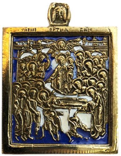 Icon pendant - Dormition of the Most Holy Theotokos