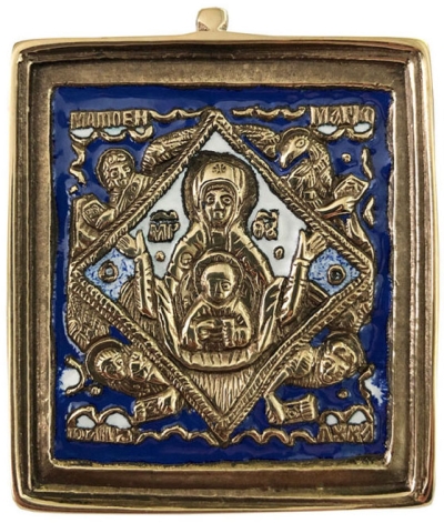 Icon pendant the Sign of the Most Holy Theotokos