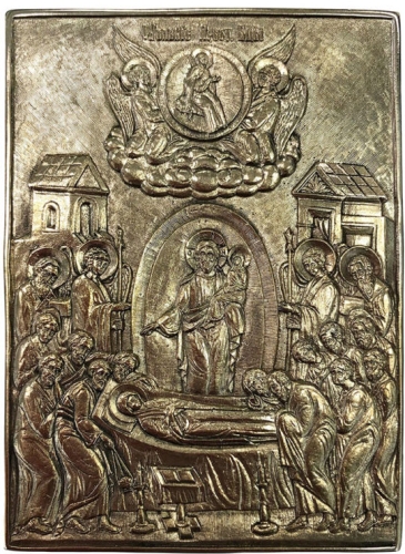 Metal icon - Dormition of the Most Holy Theotokos - K66