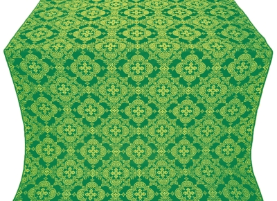 Kolomna posad silk (rayon brocade) (green/gold)