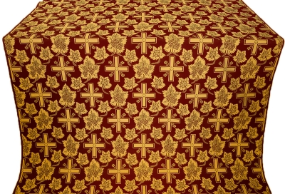 Ajur Cross silk (rayon brocade) (claret/gold)