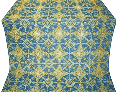 Ouglich silk (rayon brocade) (blue/gold)