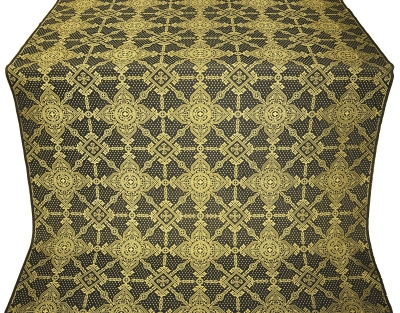 Ouglich silk (rayon brocade) (black/gold)