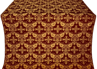 Koursk silk (rayon brocade) (claret/gold)