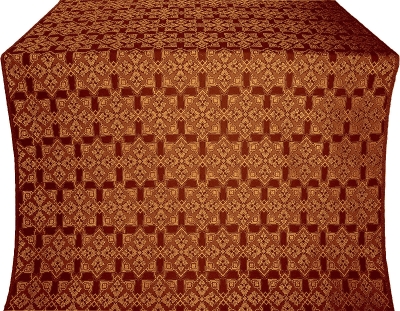 Smolensk Posad silk (rayon brocade) (claret/gold)