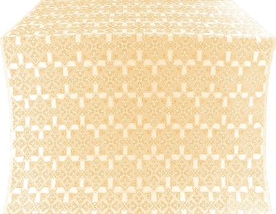Smolensk Posad silk (rayon brocade) (white/gold)