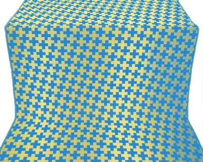 Novgorod Cross metallic brocade (blue/gold)