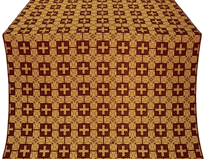 Czar's silk (rayon brocade) (claret/gold)