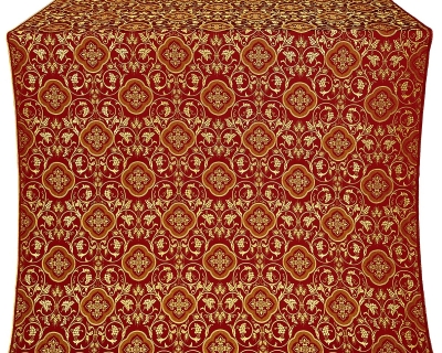 Ascention silk (rayon brocade) (claret/gold)