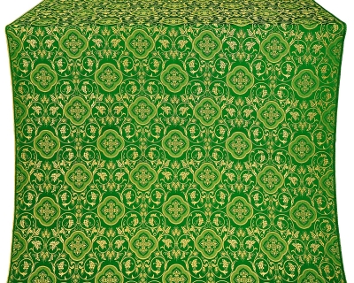 Ascention silk (rayon brocade) (green/gold)