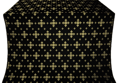 Belozersk silk (rayon brocade) (black/gold)