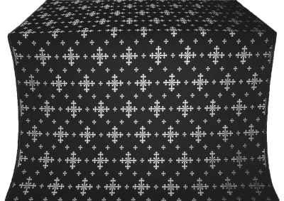 Belozersk silk (rayon brocade) (black/silver)