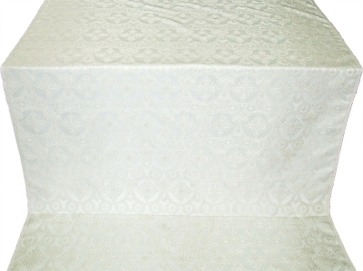 Czar's Cross silk (rayon brocade) (white/silver)