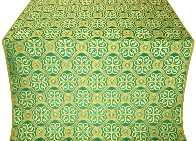 Poutivl' silk (rayon brocade) (green/gold)