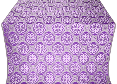 Poutivl' silk (rayon brocade) (violet/silver)