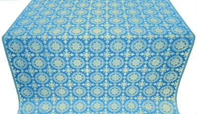 Yaropolk silk (rayon brocade) (blue/gold)