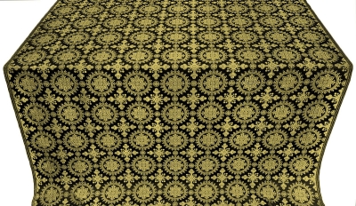 Yaropolk silk (rayon brocade) (black/gold)