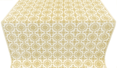 Yaropolk silk (rayon brocade) (white/gold)