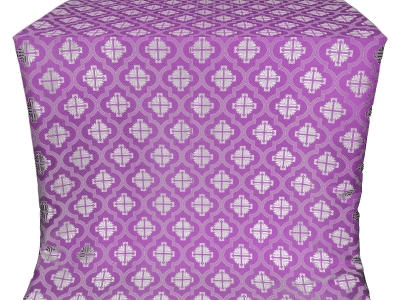 Ladoga posad silk (rayon brocade) (violet/silver)