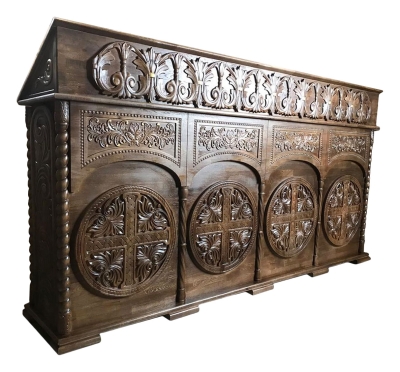 Church carved candle counter - 1