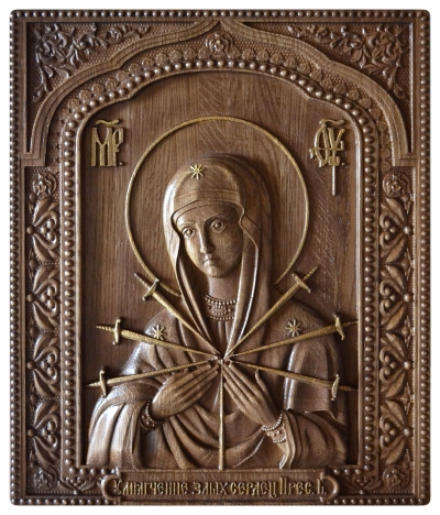 Icon of the Mother of God Softening of the Evil Hearts - P28 (16.9''x21.7'' (43x55 cm))