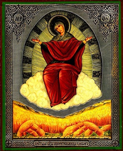 Religious icon: Theotokos the Grower of the grains