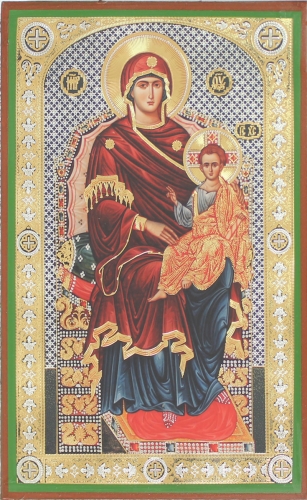 Religious icon: Theotokos on the Throne