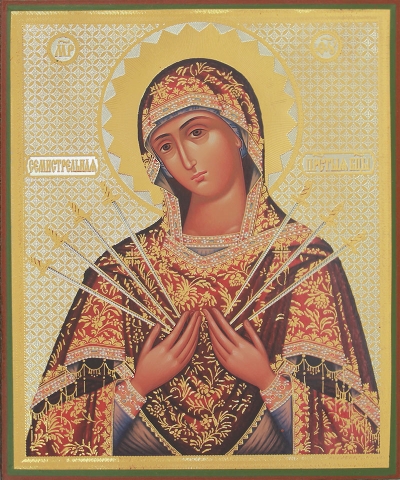 Religious icon: Theotokos of the Seven Arrows