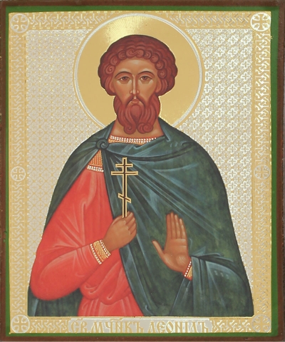 Religious icon: Holy Martyr Leonides