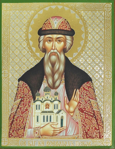 Religious icon: Holy Right-believing Prince Vsevolod of Pskov