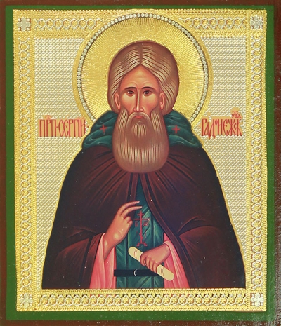 Religious icon: Holy Venerable Sergius of Radonezh the Wonderworker