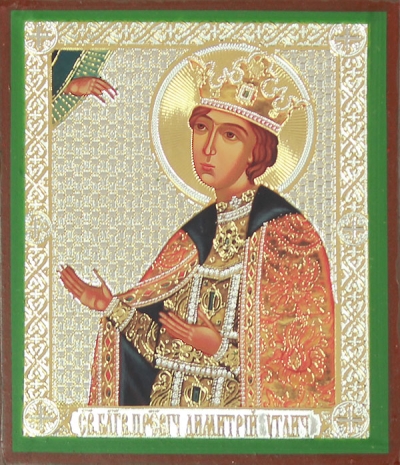 Religious icon: Holy Right-believing Prince Demetrius